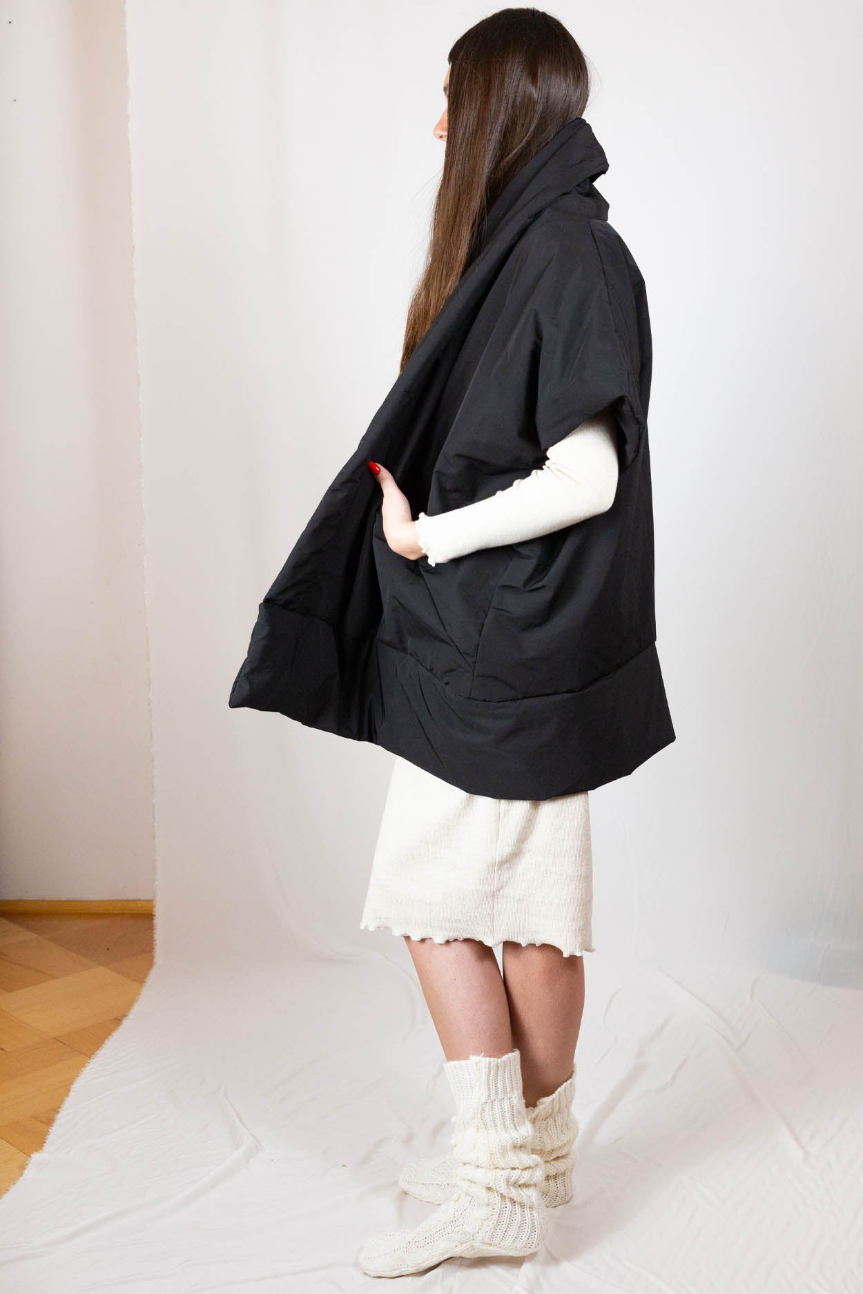 Czarna kamizelka Fiora