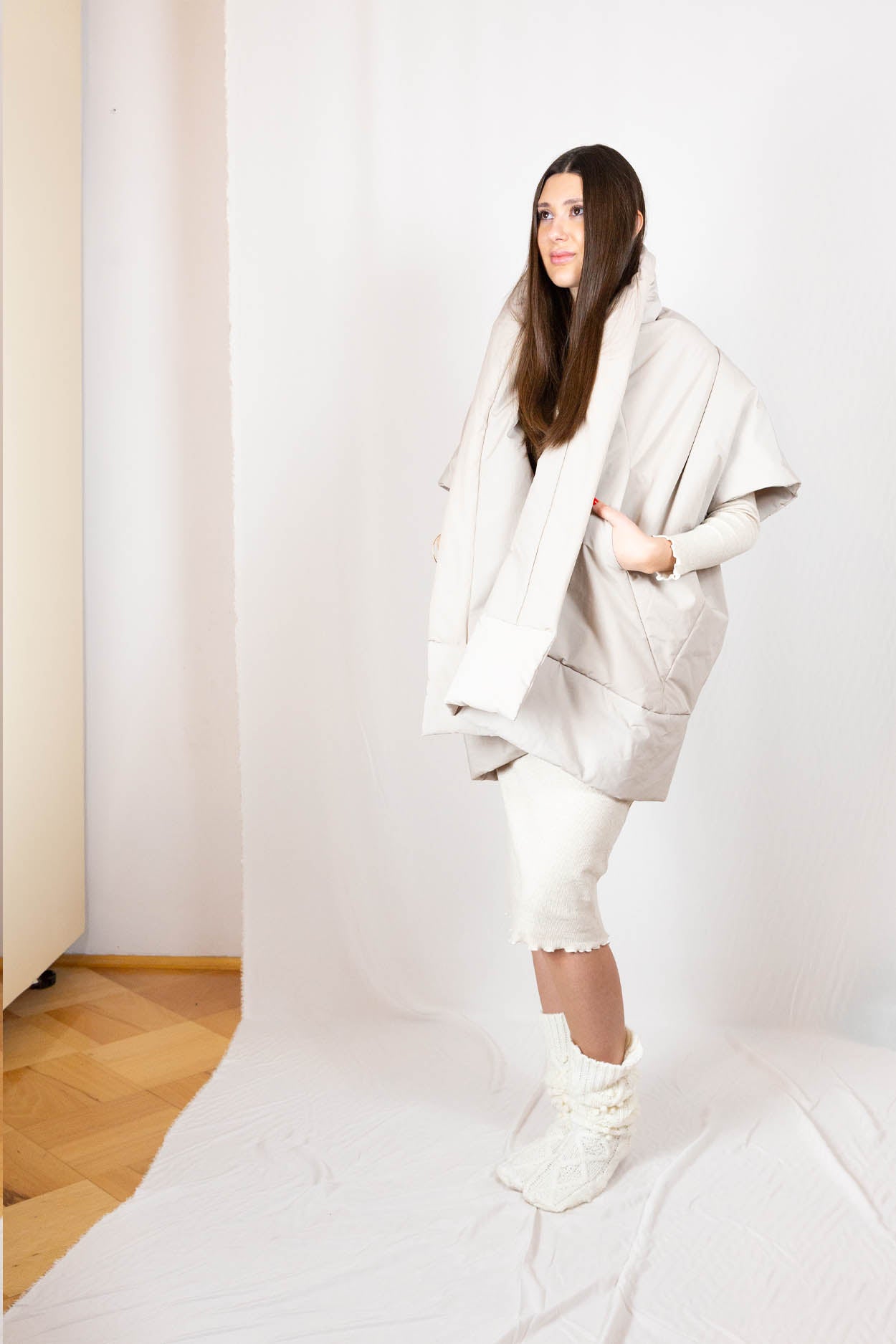 Kremowa kamizelka Fiora