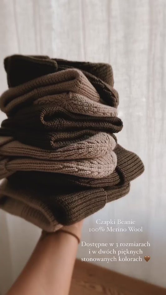 Beanie z przędzy Merynosa
